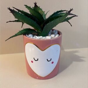 Pink Heart Planter